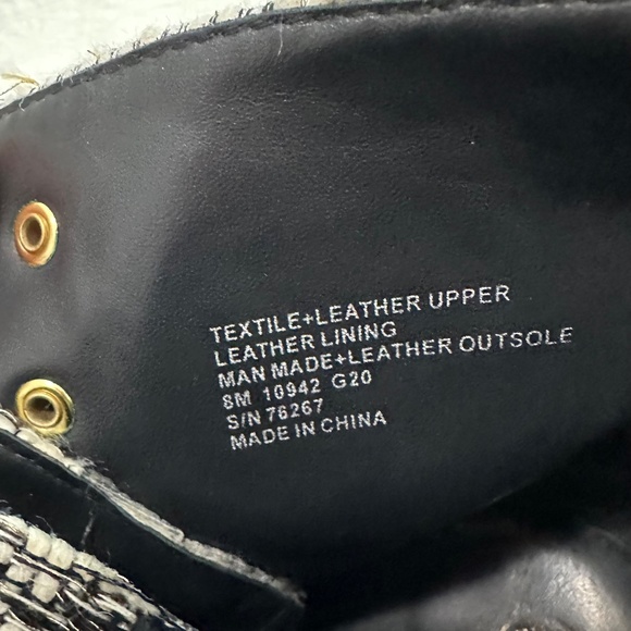 Tory Burch Miller Wool Lug Sole Boucle Tweed Ankle Booties size 8.0 - Picture 6 of 6